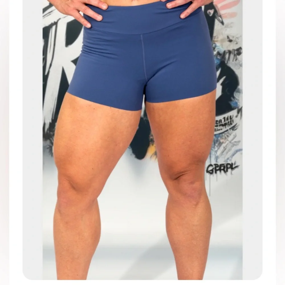 GRRRL BLUE SHORTS - Picture 1 of 9